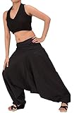 pantalones harem mujer amazon Talla única (Small/Medium/Large), cintura – entrepierna de sin estirar: 26 ", extendido: 34" Longitud = 27. "Longitud aproximada = 40." El mejor ajuste para altura 5 '3 "a 5' 9."