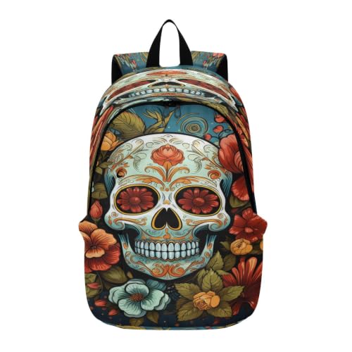 Sac à dos fleurs et crânes de sucre pour vos randonnées d'été