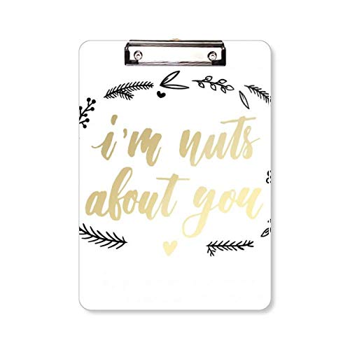 Porte-bloc A4 I'm Nuts About You sous-main rigide ecriture et dessin