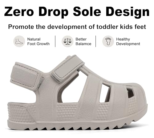 Image of ChayChax Toddler Classic Fisherman Sandals Boys Girls Closed Toe Water Pool Beach Sandal Naturally Splay