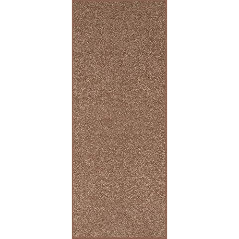 Home Queen Solid Color Custom Size Runner Area Rug Brown, 2' x 6', Stain Resistant, Living Room, Pet-Friendly and Stylish, Machine-Made., Wedding Occasions Cover