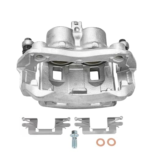 Image of Detroit Axle - 2pc Front Brake Calipers for 2005-2019 Nissan Frontier | 2009-2012 Suzuki Equator Disc Brake Calipers w /Brackets Replacement Brake Caliper
