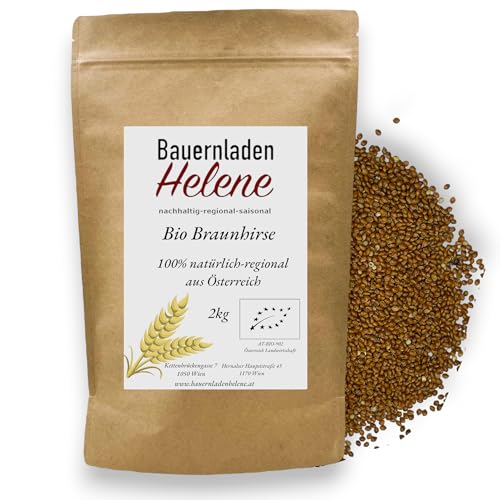 Bio Braunhirse - Natürliches Superfood für eine gesunde Ernährung, ganze Körner,100% aus Österreich (1Kg)