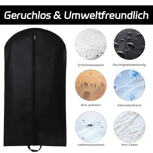 2 Stk Kleidersack Anzug Herren Frauen,Anzugtasche Kleidersack Reise,Faltbare Kleiderhülle mit Griffen,Anzug Schutzhülle Kleidersäcke,Kleidertasche, Anzughülle für Anzugsack Jacken Kleid(60x120cm)