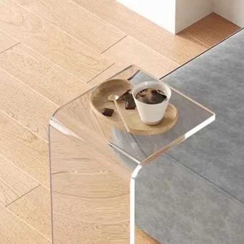Table d'appoint en acrylique en C et table basse salon - 4