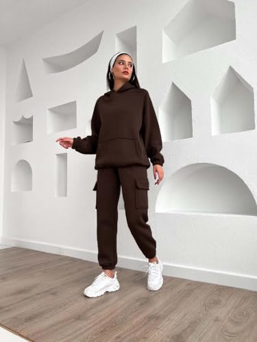 Image of KOTTY Women's Fleece Tracksuit | Comfortable Winter Coordset with Joggers & Hoodie | Soft Workout Wear for Walking, Trekking & Gym