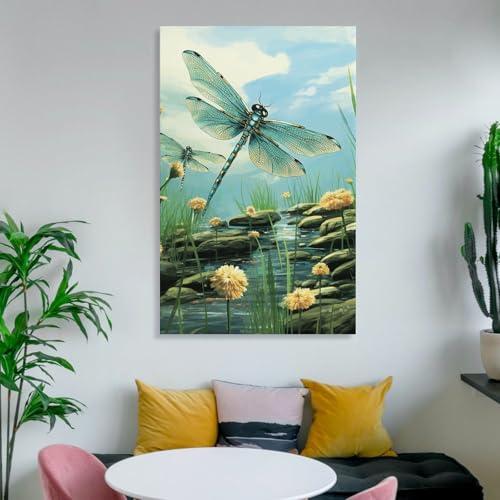 Impression sur toile de libellules avec finitions esthétiques durables - 6