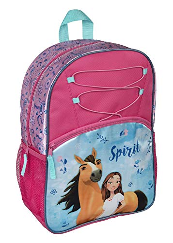 Preisvergleich Produktbild Kinderrucksack Kindergartentasche Kindergartenrucksack Schulrucksack mit Vortasche Lizenz Rucksäcke Motiv Pferrd Pferde- für Mädchen im Schule Kindergarten oder Kita Geschenk Idee Ostern