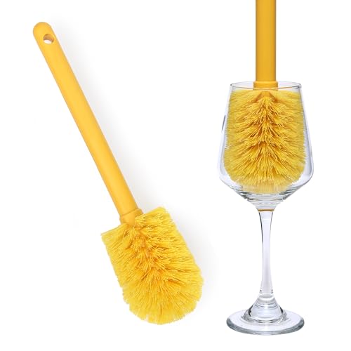 KLEEN HANDLER Goblet Cleaning Brush | Bottle Brush for Cleaning Glasses and Jars, Durable Bristles and Long Handle