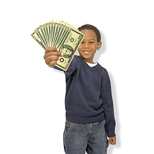 image for Melissa & Doug Turn and Tell Clock & Play Money Set - Educational Toy 