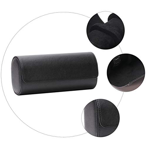 Scicalife Étui de Voyage de Rouleau de Montre - Boîte de Rangement pour Montre Ronde Rétro Améliorée Rangement pour Montre à 3 Fentes en Cuir PU – vue 9