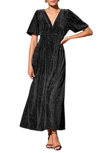 Image of Maxigerui Women's Velvet Maxi Dress Formal Dresses for Wedding Guest Dress