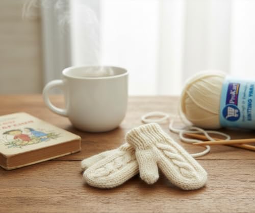 Image of ProKart Premium Woolen 4 ply Hand Knitting Wool Yarn | Fine Weight Knitted and Crocheted Soft Yarn for Sweater, Scarf, Hat, Baby Clothes, Baby Sports, Purse, Gift Bags & DIY Craft Accessories Projects (1 Ball /100 Gram Each) (Light Beige, 100gms x 2 Pack)