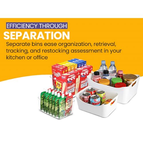 Organizadores y Cajas de Almacenamiento de Plástico Transparente YBM HOME - Set de 6 unidades Medianas, para Cocina, Baño, Juguetes y Despensa miniatura 5