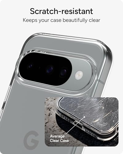 Image of ZAGG Crystal Palace Lite Google Pixel 10 /10 Pro Case - Crystal Clear, Ultra-Slim, 10ft Drop Protection, Graphene Strength, Anti-Yellowing, Wireless Charging Compatible, Clear