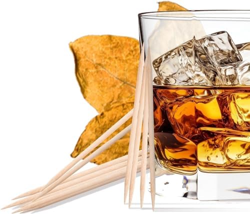 Licker Pickers - Palillos de dientes con sabor a whisky y tabaco, 25 palillos de abedul blanco envejecido en licores de primera calidad