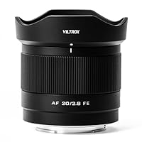 VILTROX 20mm f2.8 FE, 20mm f/2.8 e Mount Objektiv Vollformat für Sony e Mount, AF Weitwinkel Objektiv für Sony e Mount a7cr a7cii a7c a6700 zv-e100 a6600 a6400 a7iv a7ii