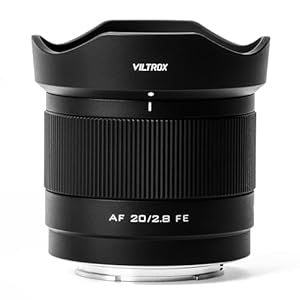 VILTROX 20mm f2.8 FE, 20mm f/2.8 e Mount Objektiv Vollformat für Sony e Mount, AF Weitwinkel Objektiv für Sony e Mount a7cr a7cii a7c a6700 zv-e100 a6600 a6400 a7iv a7ii