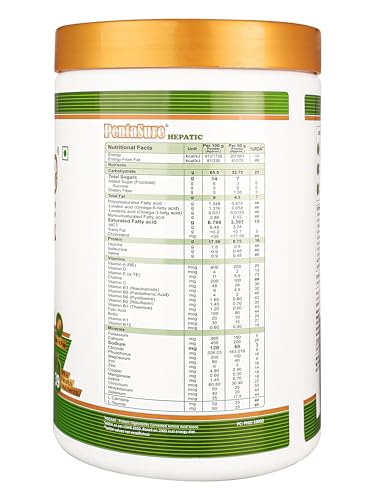 Image of PentaSure Hepatic Liver Care Nutritional Supplement | Vanilla Flavor - 1Kg | BCAA, MCT & Calorie Dense Nutritional Supplement Drink | 17.5g Protein per 100g | Supports Liver Function, Muscle Recovery