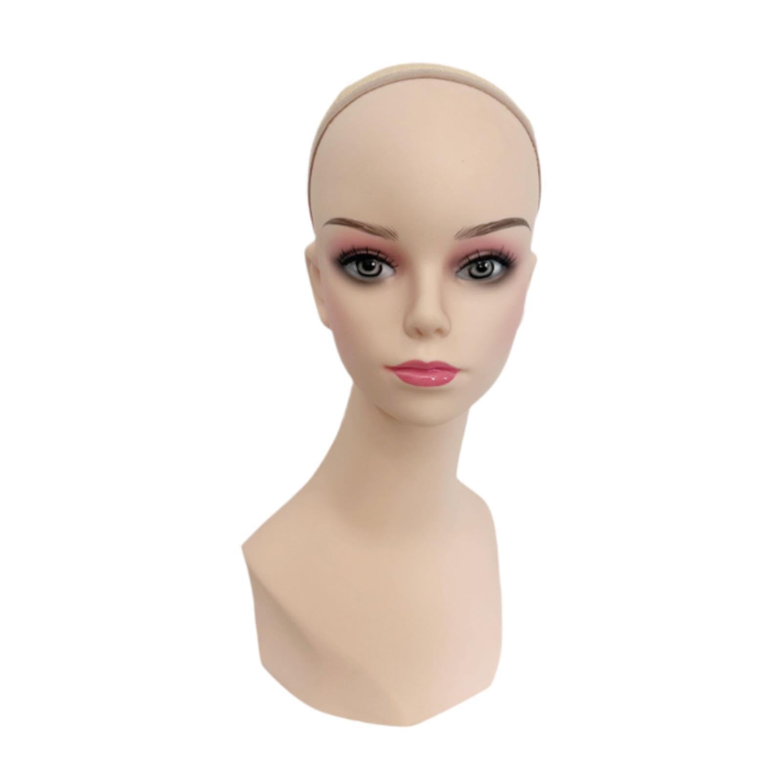 Cabeza de maniquí realista y soporte para pelucas de moda en salones