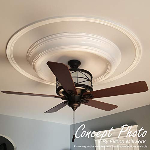 Image of Ekena Millwork DOME42HA Hamilton Recessed Mount (36 1 /2 inch Diameter x 9 1 /4 inchD Rough Opening) Ceiling Domes, 42 7 /8 inchOD x 35 3 /8 inchID x 8 1 /4 inchD , Primed