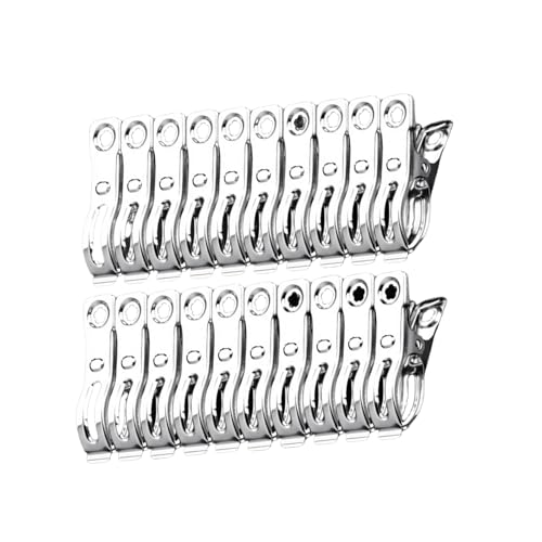 NUEAYMS Pinzas para la ropa de acero inoxidable, 20 unidades, resistentes a la intemperie, resorte para pinzas de la ropa