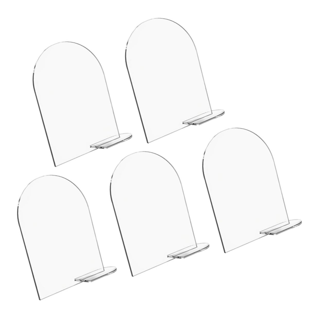 5Sets Acrylic Table Sign with Stands Blank Wedding Place Cards for Reception DIY Decor for Table Settings and Reusable Design