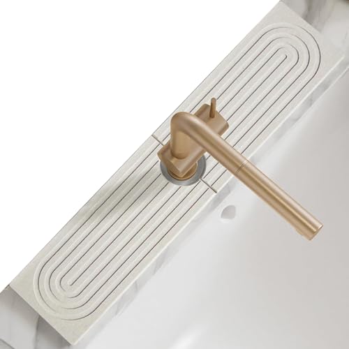 Alfombrilla de diatomita superabsorbente de 24x4 pulgadas para grifo 8