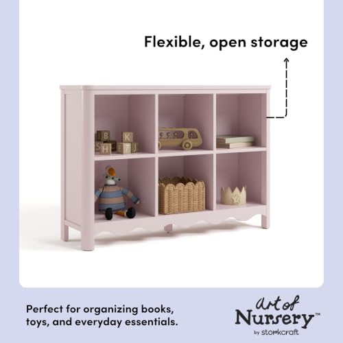 Image of Storkcraft Casablanca 6 Cube Organizer Bookcase, Blush