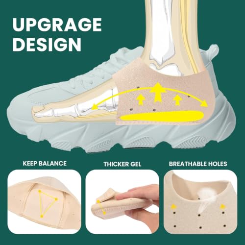 Image of Vn care Orthotics Heel Protector for Pain Relief | Gel Pad with Velcro Strap | Anti-Slip Cushion for Men & Women | Plantar Fasciitis, Spurs & Shoe Bite Support | Beige