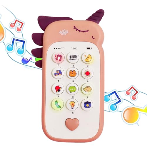Image of FunBlast Cartoon Musical Mobile Phone for Kids, Mobile with Light & Sound Toys for Babies | Educational Toys for Kids 3+ Years /Boys /Girls-1 Unit (Peach2)