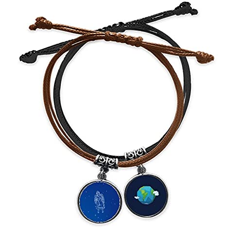 Virgo constelación modelo estrella universo pulsera cuerda mano cadena cuero