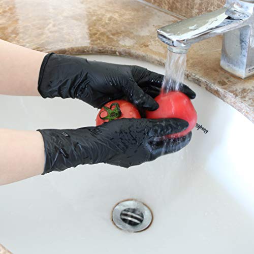 Wostar Synthetic Nitrile Disposable Gloves 3 Mil Pack of 100, Latex Free Safety Working Gloves for Food Handle or Industrial Use