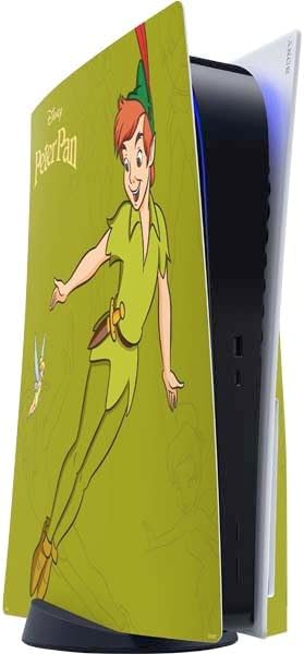 Skinit Decal Gaming Skin Compatible with PS5 Console - Officially Licensed Disney Peter Pan and Tinker Bell Portrait Design