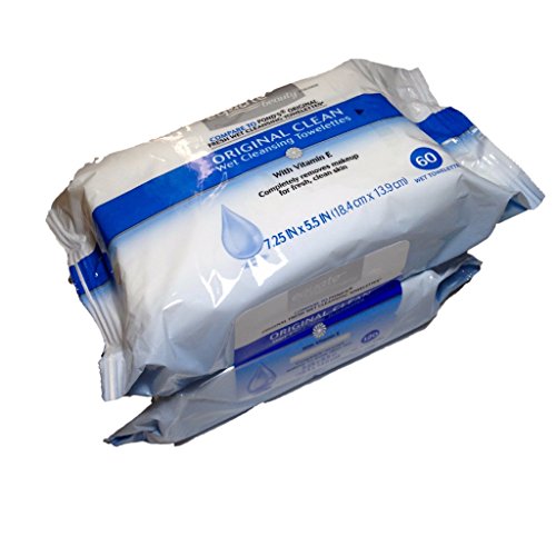 Equate Original Clean Wet Cleansing Towelettes with Vitamin E 120ct Twinpack- Compare to Ponds