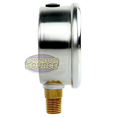 NEW STAINLESS STEEL LIQUID FILLED PRESSURE GAUGE WOG WATER OIL GAS 0 to 3000 PSI LOWER MOUNT 0-3000 PSI 1/4" NPT 2.5" FACE DIAL FOR COMPRESSOR HYDRAULIC AIR TANK - Image 6