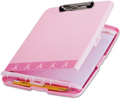 Breast Cancer Awareness Clipboard Box, 3/4 Capacity, 8 1/2 x 11, Pink