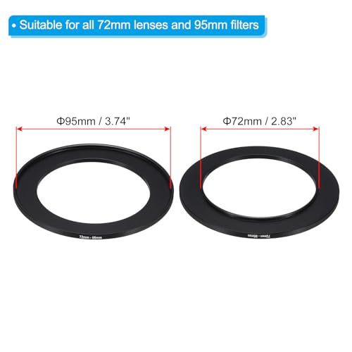 PATIKIL 72mm-95mm Metal Step Up Ring with Cleaning Cloth - Image 2