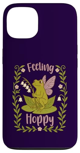 Cottagecore Feeling Hoppy Fairy Frog and Lilly Flower X}zP[X iPhone 13 p