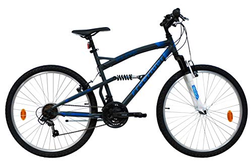 VTT 26'' Tout Suspendu  Cadre Suspendu  Fourche TELESCOPIQUE - 21 Vitesses DERAILLEUR Shimano TY21  Freins V-Brake