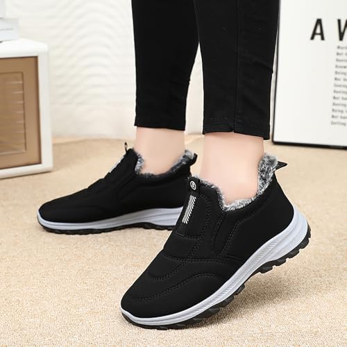 HYL Winter Snow Boots Womens Mens Warm Fur Lined Anti-Slip Ankle Booties Walking Shoes Non-Slip Sneakers Outdoor Trekking Shoes4
