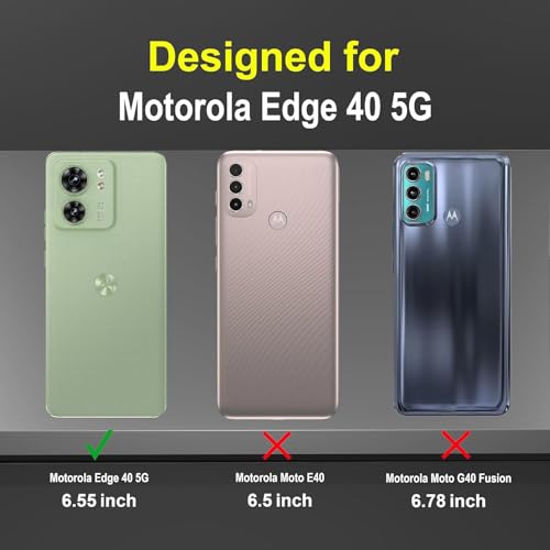 Image of NDCOM for Moto Edge 40 Back Cover Premium - Sleek Motorola Edge 40 Back Cover, Stylish Moto Edge 40 Cover Ring Holder Case