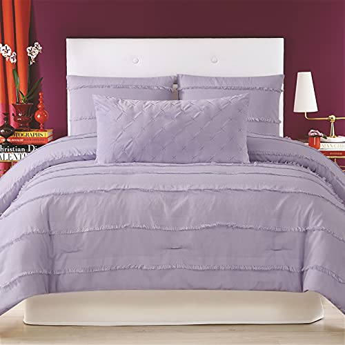 Christian Siriano 2019 Fall Patterns Comforter Set, Full/Queen, Kristen Lavender #TOP4