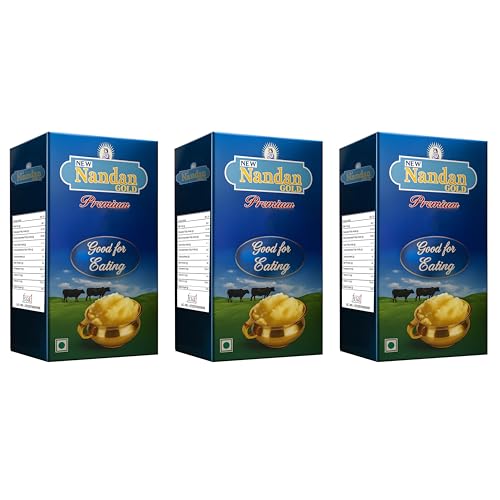 Image of Nandan Gold Vegetable Ghee | Rich, Aromatic, and Nutritious | Ideal for Cooking | 1L Pack of 3