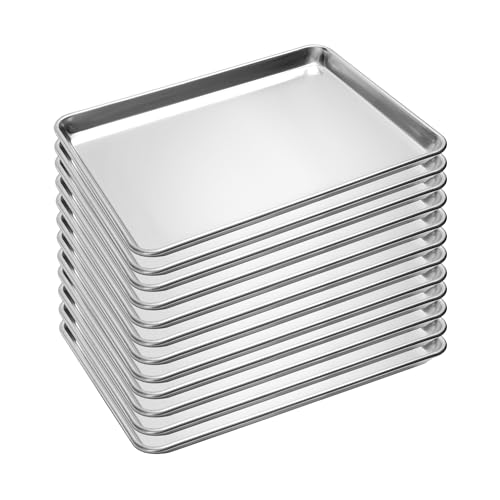 Comparison: Best Commercial Oven For Baking Cakes 3 BIEAMA 12 Pack Half Size Baking Sheet Pan Aluminum Commercial Pan for Oven Freezer Bakery Hotel Restaurant 13" × 18"