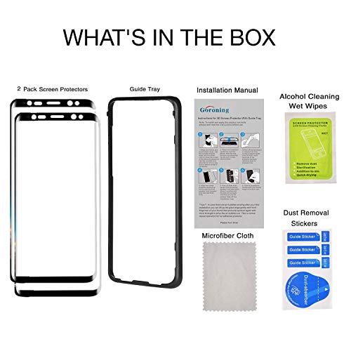 Goroning 2 pezzi Galaxy S9 Plus pellicola 3D