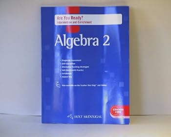 Paperback Holt McDougal Algebra 2: Are You Ready? Intervention & Enrichment with Answers Book