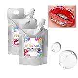 Reddhoon 2 Pack Moisturize Lip Gloss Base, Clear Lip Gloss Base Oil Material for DIY Lip Gloss,...