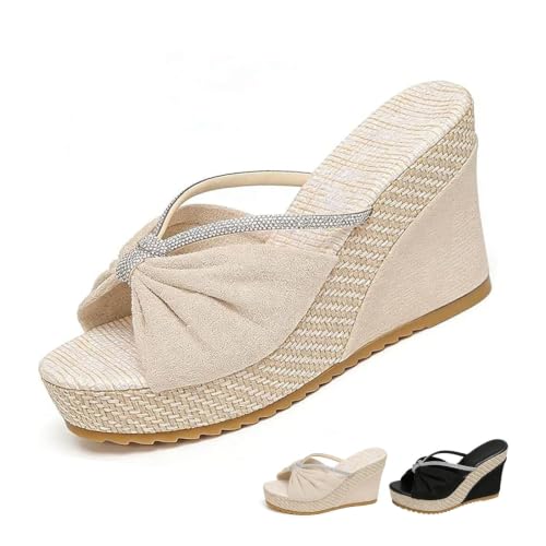 Pantoufles compensées pour femme sandales plateforme mules d'été semelle épaisse 40