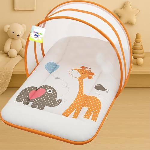 Image of Toddylon Baby Bedding New Born Baby Bed | Mosquito Net | Mattress | Insect Protection Net | Infants | Mosquito Safety Net | Baby Beds | Baby Boys Girls (0-6 Months)